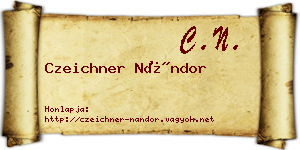 Czeichner Nándor névjegykártya