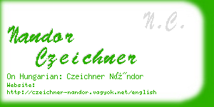 nandor czeichner business card